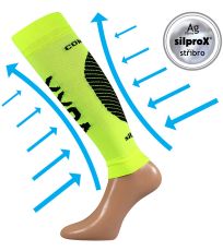 Unisex kompresní návleky na lýtko - 1 pár Protect Voxx neon žlutá