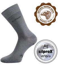 Unisex merino ponožky - 3 páry Dewool Lonka světle šedá